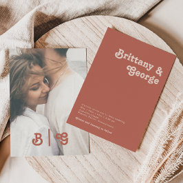 Enkel retro | Gammal fotomogram för Avslappnaden R Inbjudningar