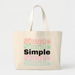 'Enkel' Retro-Inspirerad Typografisk Jumbo Tygkasse