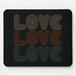 Enkel Retro Kärlek Typograph Valentine | Mousepad Musmatta