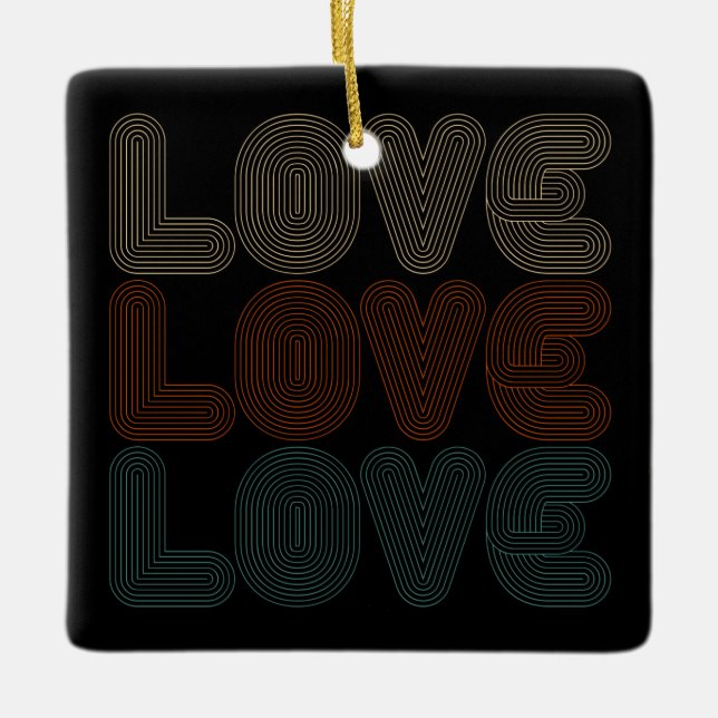 Enkel Retro Kärlek Typograph Valentine | Ornament (Framsida)