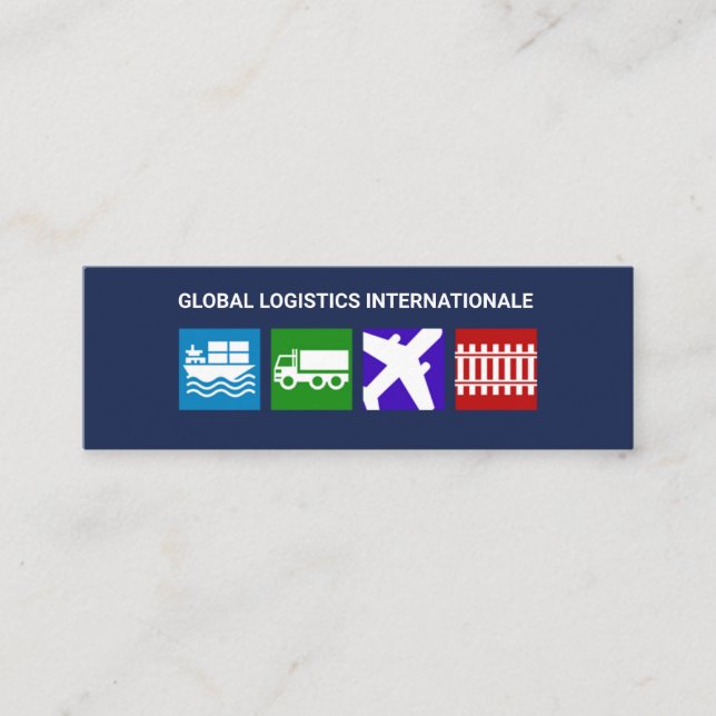 Enkel Retro stilfull yrkesmässig logistik Mini Visitkort (Framsida)