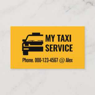 Enkel Retro Taxi Bil Körning Cab Visitkort