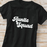 Enkel retro-typografi av Auntie Squad-Vintage T Shirt<br><div class="desc">Den här enkla designen och vintagen består av lekfull skripttypografi.</div>
