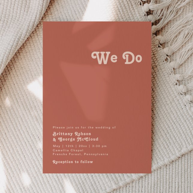 Enkel retro Vibes | Gamla Ro vi gör Bröllop Inbjudningar (Skapare uppladdad)