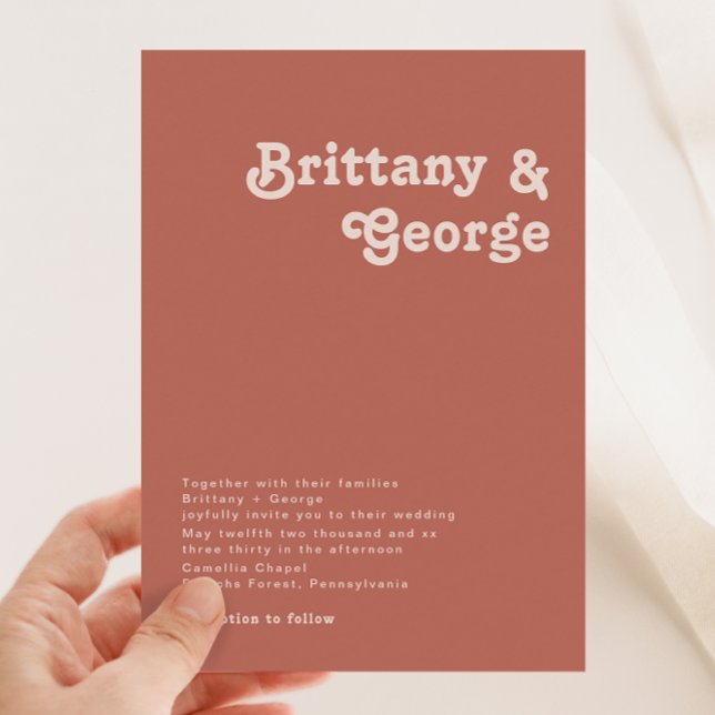 Enkel retro Vibes | Gammal inbjudan till Ro-bröllo (Skapare uppladdad)