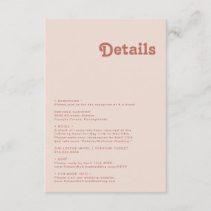 Enkel retro Vibes Information om Rosa Tilläggskort