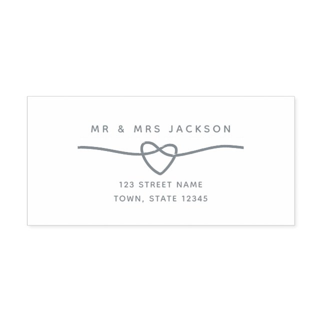 Enkel returadress för bröllop självfärgande stämpel (Design)