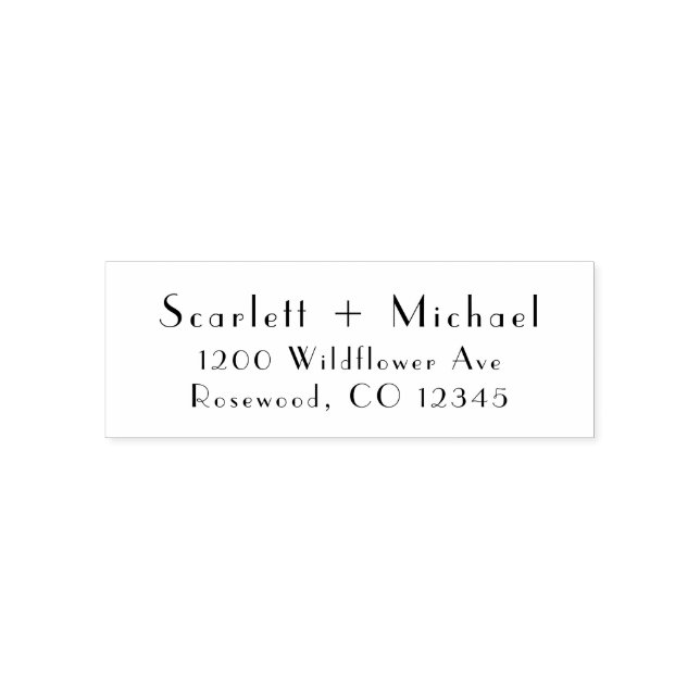 Enkel Returadress för chic Självfärgande Stämpel (Design)