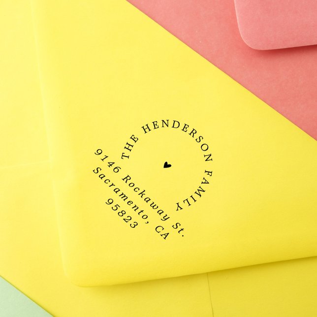 Enkel Returadress för Elegant av hjärttyp Stämpel (Skapare uppladdad)