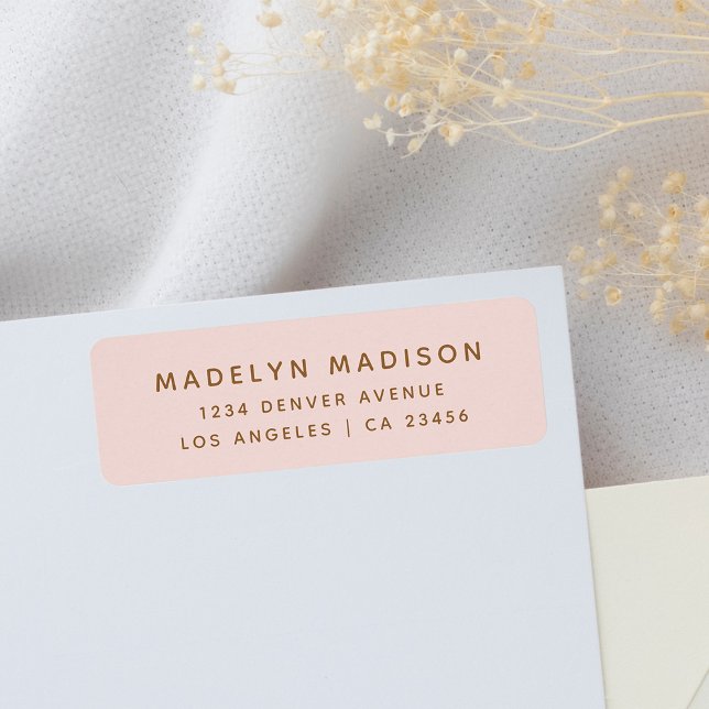 Enkel Returadress för Elegant av  Rosa Etikett (Skapare uppladdad)