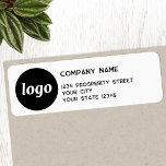 Enkel Returadress för företag i Logotyp Returadress Etikett<br><div class="desc">Lägg till din egen logotyp och ditt företag namn och adress till denna enkla,  minimalistiska och professionell returadress frimärke för att representera ditt varumärke.</div>