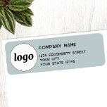 Enkel Returadress för företag i Logotyp Returadress Etikett<br><div class="desc">Lägg till din egen logotyp och ditt företag namn och adress till denna enkla,  minimalistiska och professionell returadress frimärke för att representera ditt varumärke.</div>