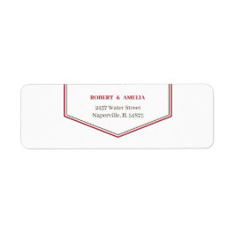 Enkel Returadress för Grönt och röd Personlig Returadress Etikett