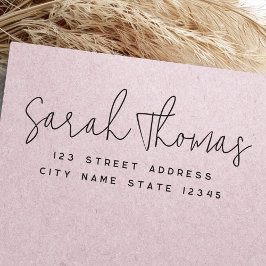 Enkel returadress för handskrivet skript stämpel