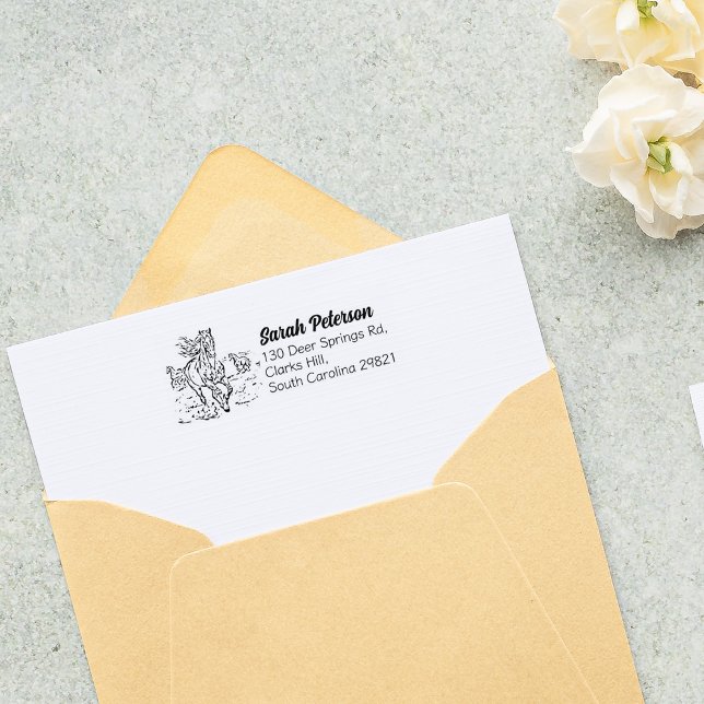 Enkel Returadress för häst Stämpel (Skapare uppladdad)