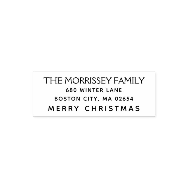 Enkel Returadress för Helgdag Självfärgande Stämpel (Design)