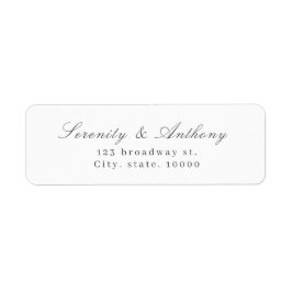 Enkel returadress för klassiskt elegance-skript etikett