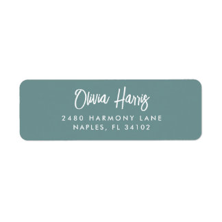 Enkel Returadress för modern handskript Etikett