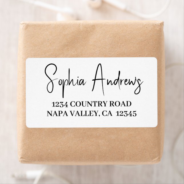 Enkel Returadress för modern handskript Fraktsedel (Insitu)