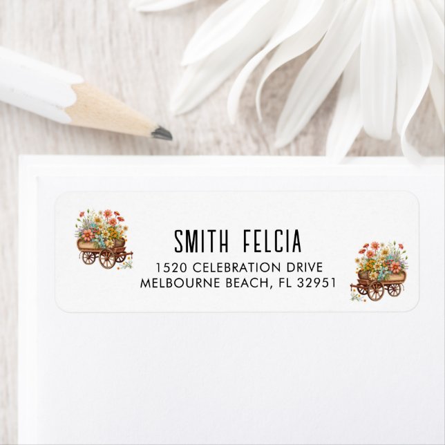 Enkel Returadress för modern handskript Returadress Etikett (Insitu)