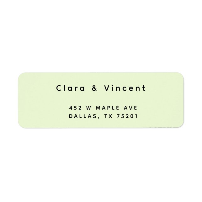 Enkel Returadress för Modern Sea Foam Returadress Etikett (Framsidan)