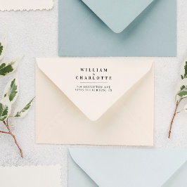 Enkel Returadress för modern typografi Bröllop Självfärgande Stämpel