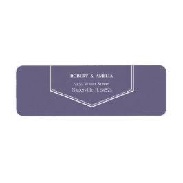 Enkel Returadress för Personlig av Lila Returadress Etikett