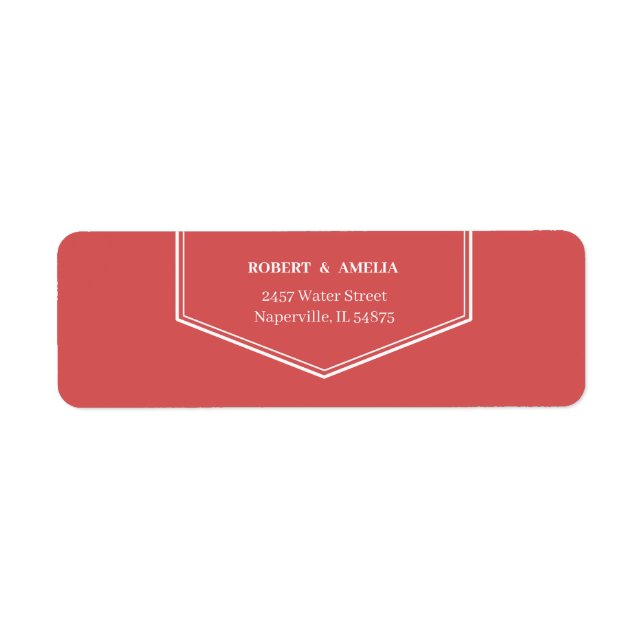 Enkel Returadress för Personlig i Ro Etikett (Framsidan)