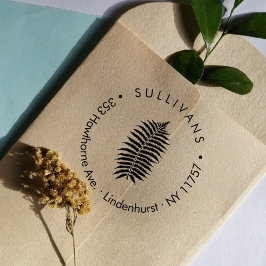 Enkel Returadress för skogen Ferns botaniska områd Självfärgande Stämpel