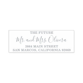 Enkel Returadress för skript Elegant bröllop Självfärgande Stämpel