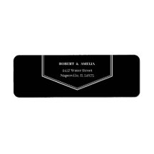Enkel Returadress för svart och vit Personlig