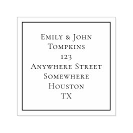 Enkel Returadress, fyrkant Gräns Självfärgande Stämpel