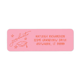 Enkel returadressetikett för Hand plockade Student Returadress Etikett