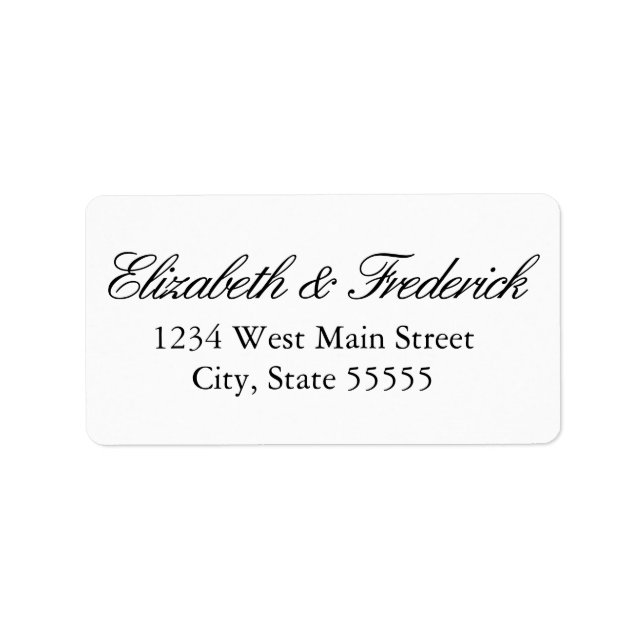 Enkel returetikett för monogram adressetikett (Framsidan)