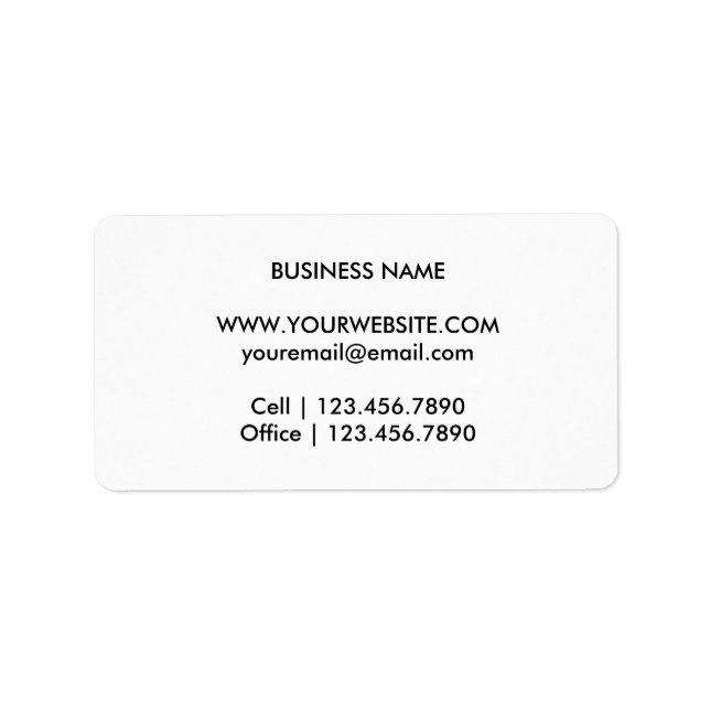 Enkel returetikett för monogram adressetikett (Framsidan)