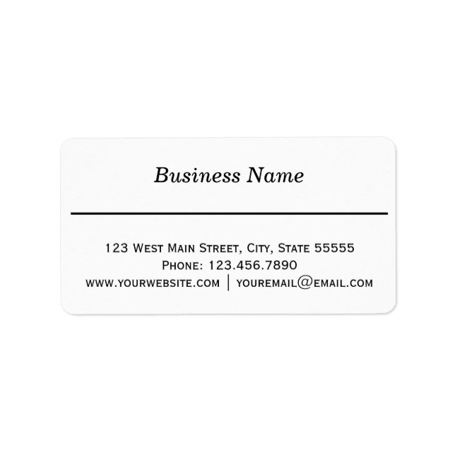 Enkel returetikett för monogram adressetikett (Framsidan)