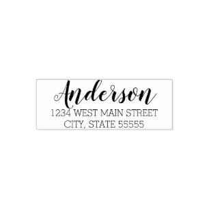 Enkel returetikett för Monogram Självfärgande Stämpel