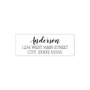 Enkel returetikett för Monogram Självfärgande Stämpel