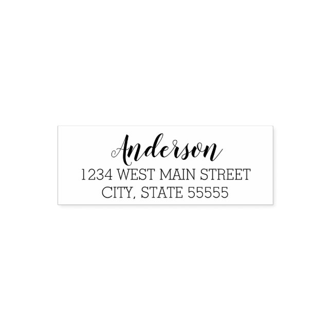 Enkel returetikett för Monogram Självfärgande Stämpel (Design)