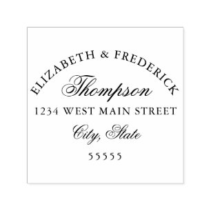 Enkel returetikett för Monogram Självfärgande Stämpel