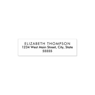 Enkel returetikett för monogram självfärgande stämpel