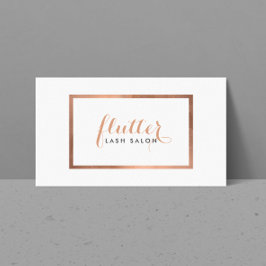 Enkel Ro Guld Lash Salon Logotyp Visitkort