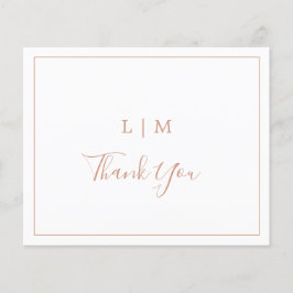 Enkel Ro Rosa Monogram budget Bröllop Tack