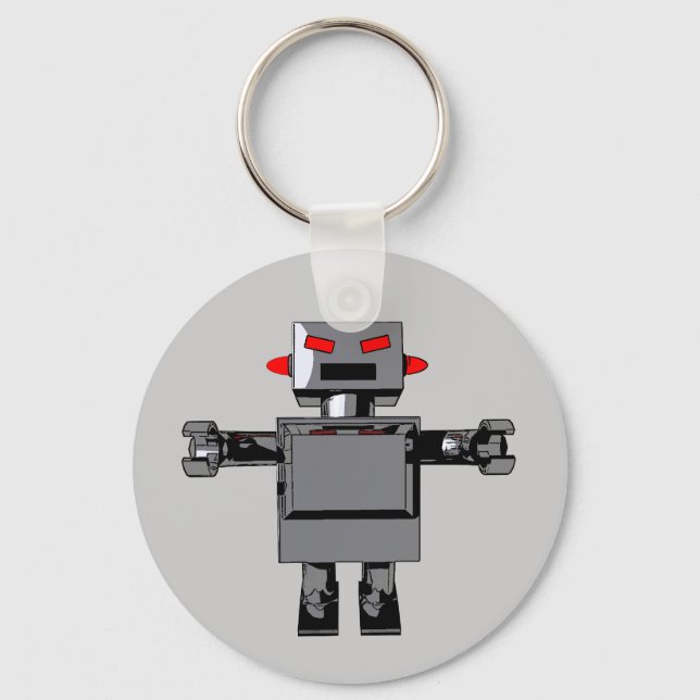 Enkel Robot Keychain Nyckelring (Framsida)