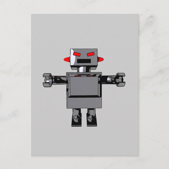 Enkel robot vykort (Framsida)