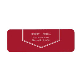 Enkel röd Anpassningsbar, Returadress Etikett