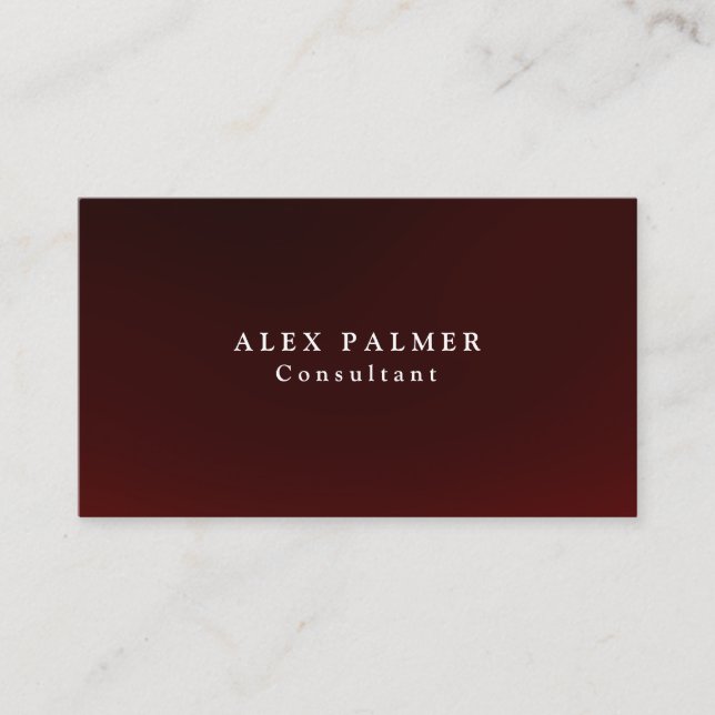 Enkel, röd bakgrund i bläddringsfärg, original visitkort (Framsida)