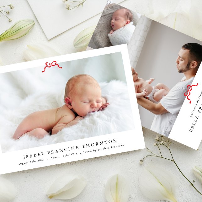 enkel röd dofoto-christmas baby meddelande (Skapare uppladdad)