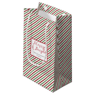 Enkel röd Grönt och vit Rand - merry och ljus