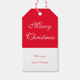 Enkel röd Helgdag God jul Presentetikett